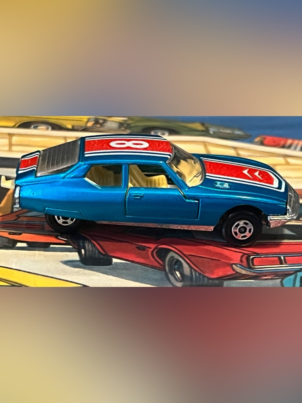 Vintage Matchbox Superfast 1971 Citroen SM No. 51 Metallic Blue Lesney England